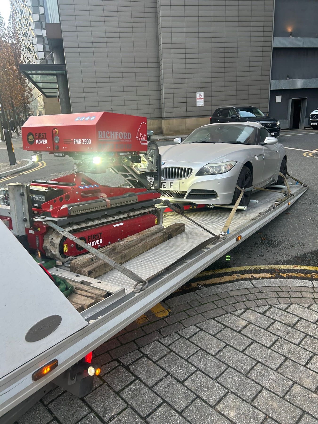 FMR recovery — BMW on flatbed