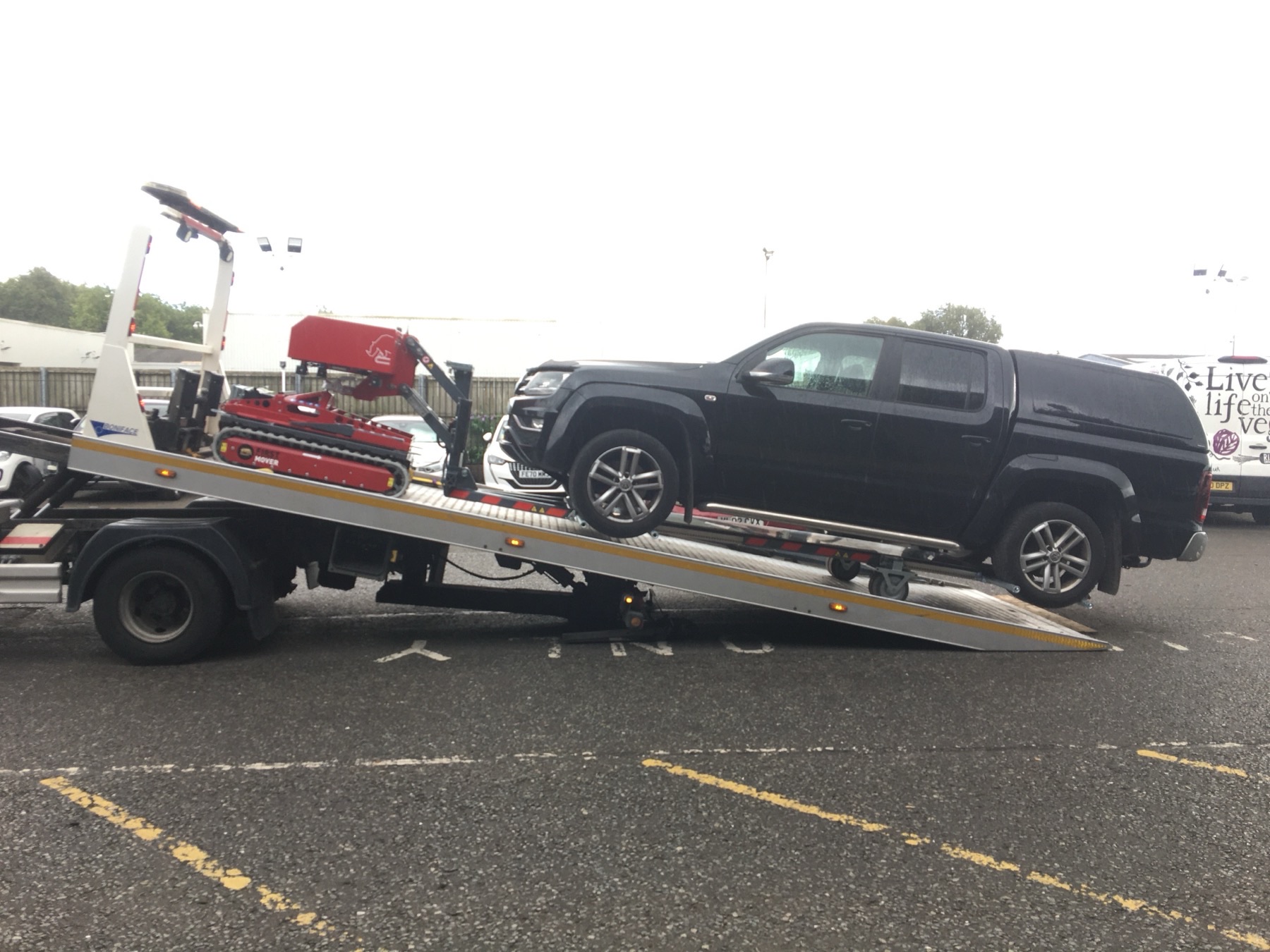 FMR unit loaded on flatbed