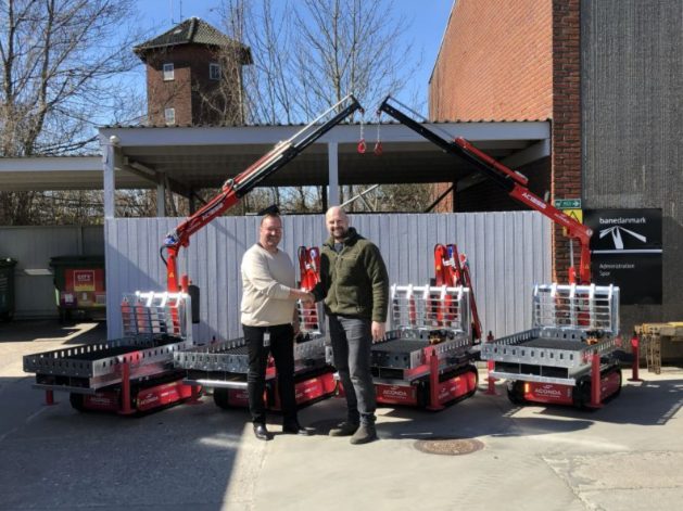 Four Aconda 1250 Pro movers with cranes delivered to Banedanmark