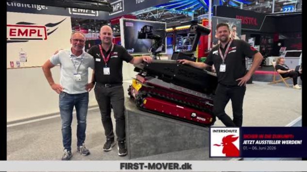 The First-Mover team with the Water Monitor Module at INTERSCHUTZ 2026